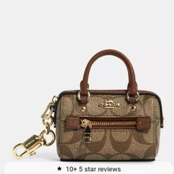 Mini Rowan Satchel Bag Charm In Signature Canvas

