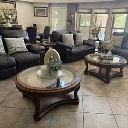 5 Pc Tables Set, Two Center Coffee Tables And Three Side Tables
