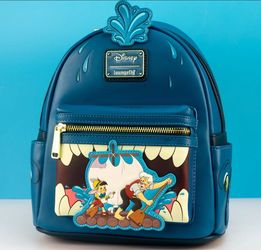 Loungefly Disney Pinocchio Whale and Raft Monstro Mini Backpack