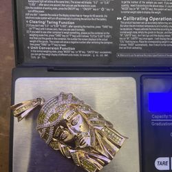 14 K Diamond Jesus Piece