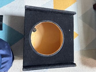 Single 12" Carpeted Subwoofer Speaker Enclosure Box w/ Terminal Cup Universal