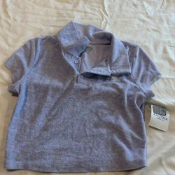 Woman Arizona Jeans Crop Top Shirt Lavender Size Small