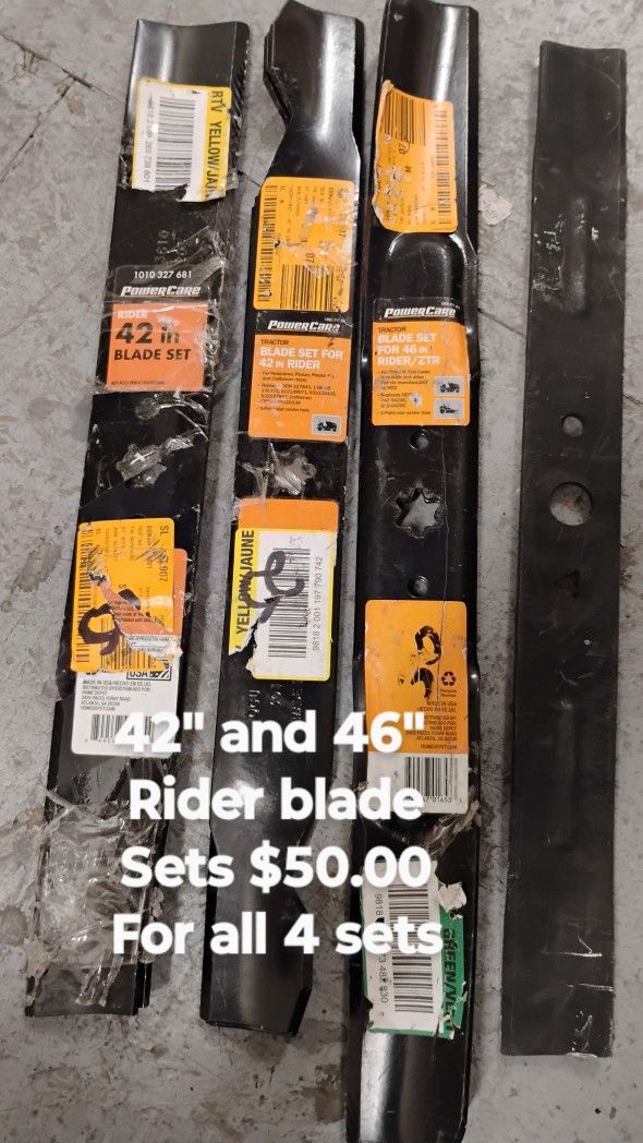 New Blade Sets