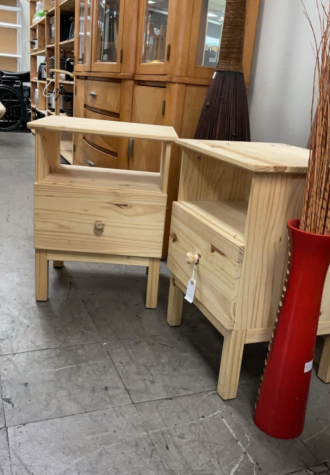 TARVA Set Of 2 Nightstands Side End Tables Solid Wood 