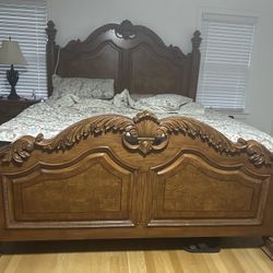 King Size Wooden Bedroom Set For Sale 