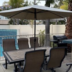 Outdoor Dining Table With 5 Chairs 