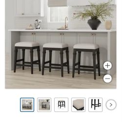 Black Barstools. 