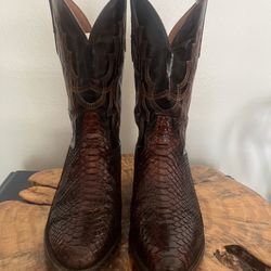 Python Cowboy Boots Sz 10.5
