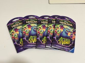 5 Disney Attack of the Vine Sleeved Boosters