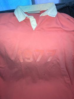 Fear of god, Pink Rugby Polo Shirt with 1977 Graphic