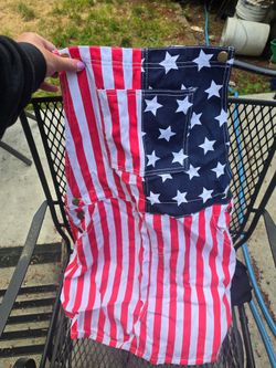 4th of July American Flag Overall Dress