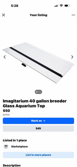 Brand new imagitarium 40 gallon breeder glass canopy