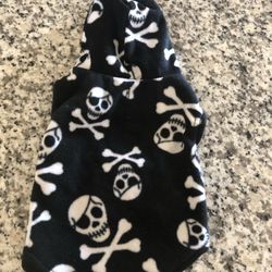 Black With White Skulls Dog Costume