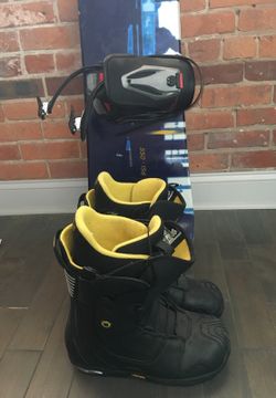 Burton Snowboard Boots and Salomon Snowboard for Sale in