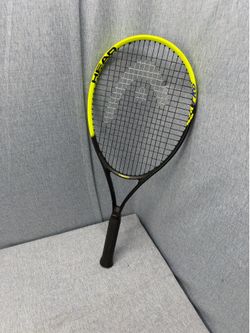 HEAD Tour Pro Tennis Racquet 4 3/8 Grip Strung Black Yellow Used Adult