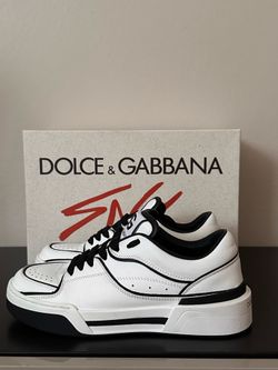 Dolce & Gabbana White New Roma Sneakers (Size 37)