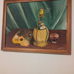 Vintage 1962 Signed Still Life Painting 