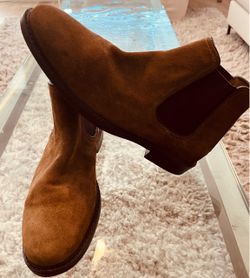 Steve Madden WGLORY-051 Men's Taupe Suede Chelsea Boots Size 9 NEW