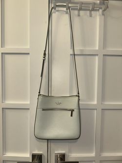 kate spade new york light green mint Pebble Leather Shoulder Bag Silver Hardware