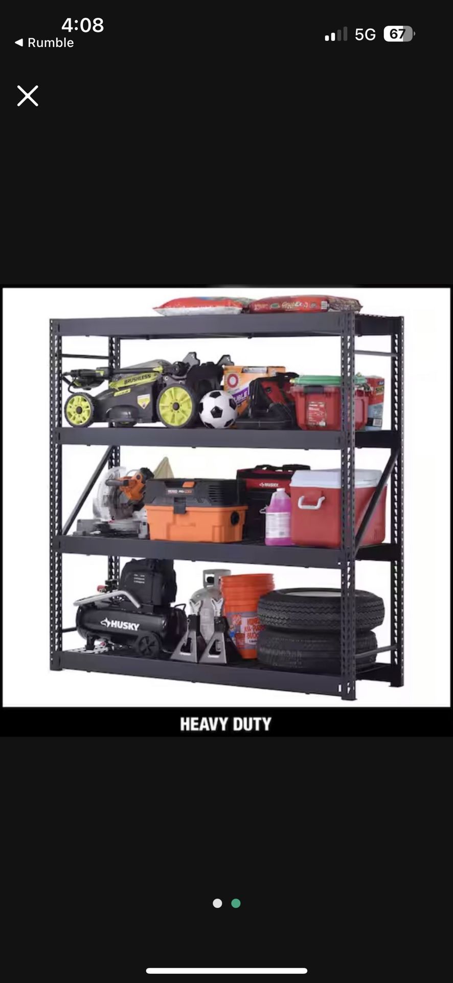 Husky 4 Tier Storage Rack