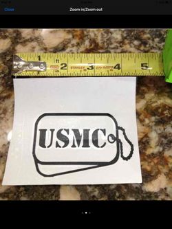 Dog tags vinyl decal