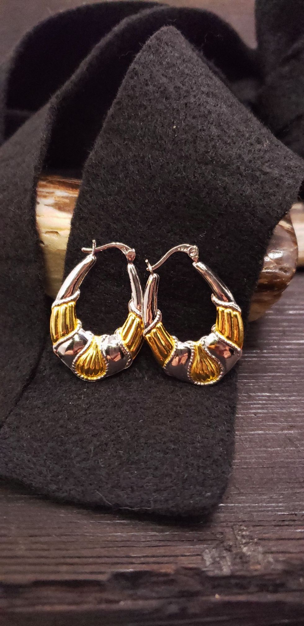 Sterling Hoop Earrings,$15.00