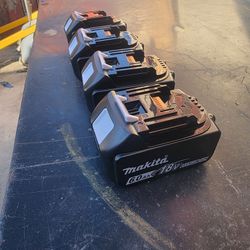 Makita 6Ah Batteries (4pcs)