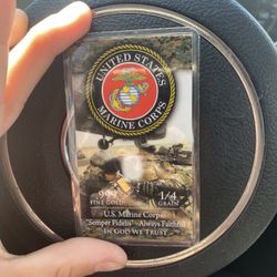 Marine Corps Collection Card (1/4 Grain Gold)