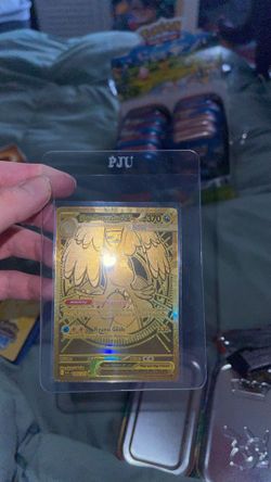 Gold Dragonite pokemon Card