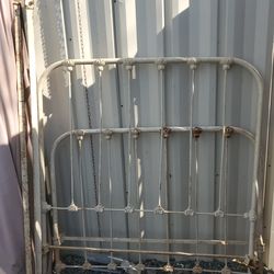 Old wrought iron bed