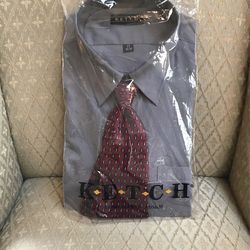 Men’s Shirt & Tie  Size 17, 34/35