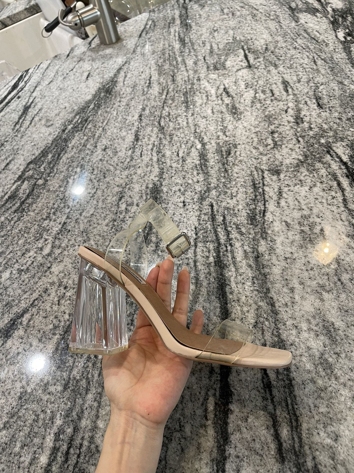 Steve Madden clear heels