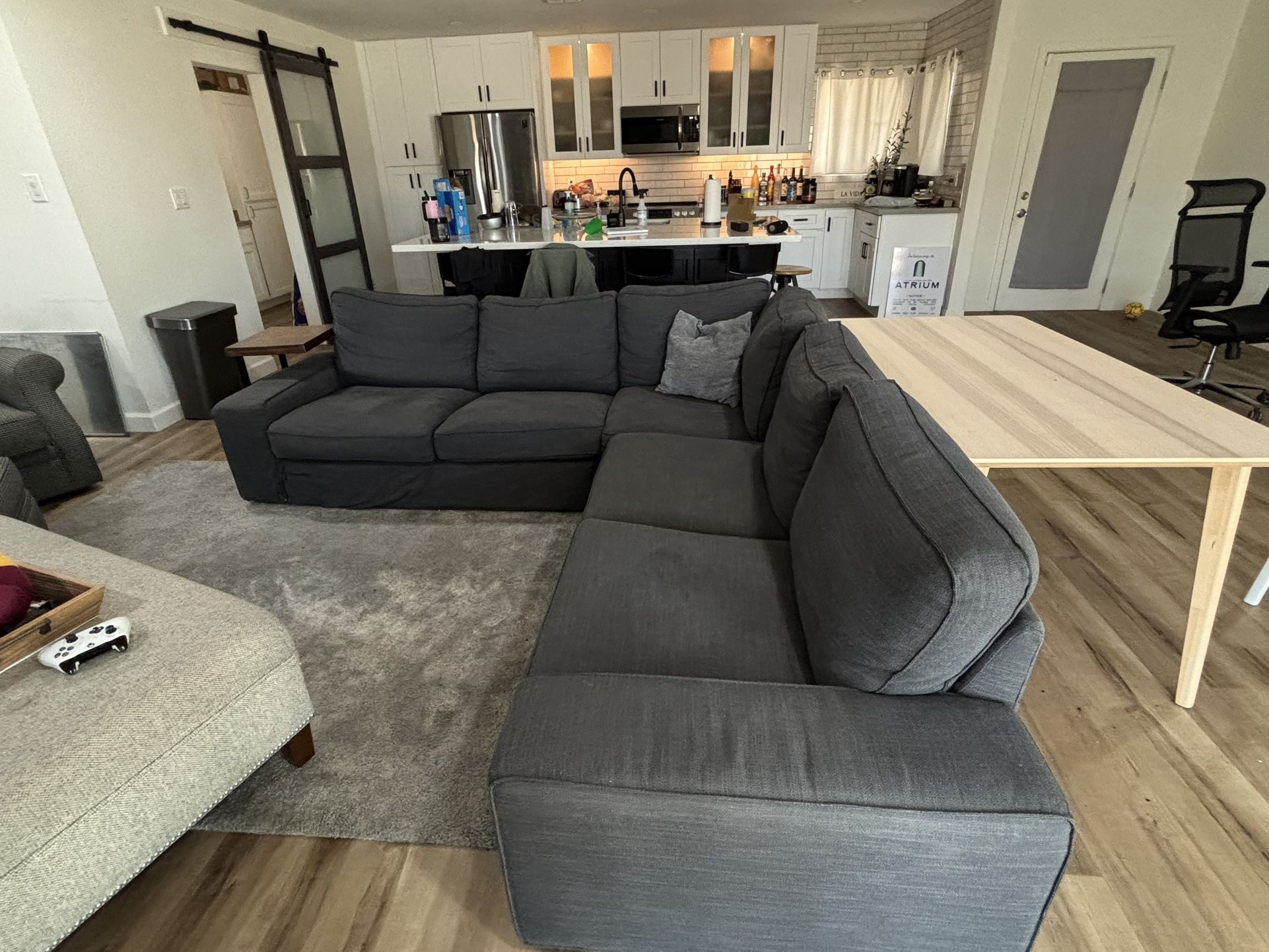 Large Gray L-Couch