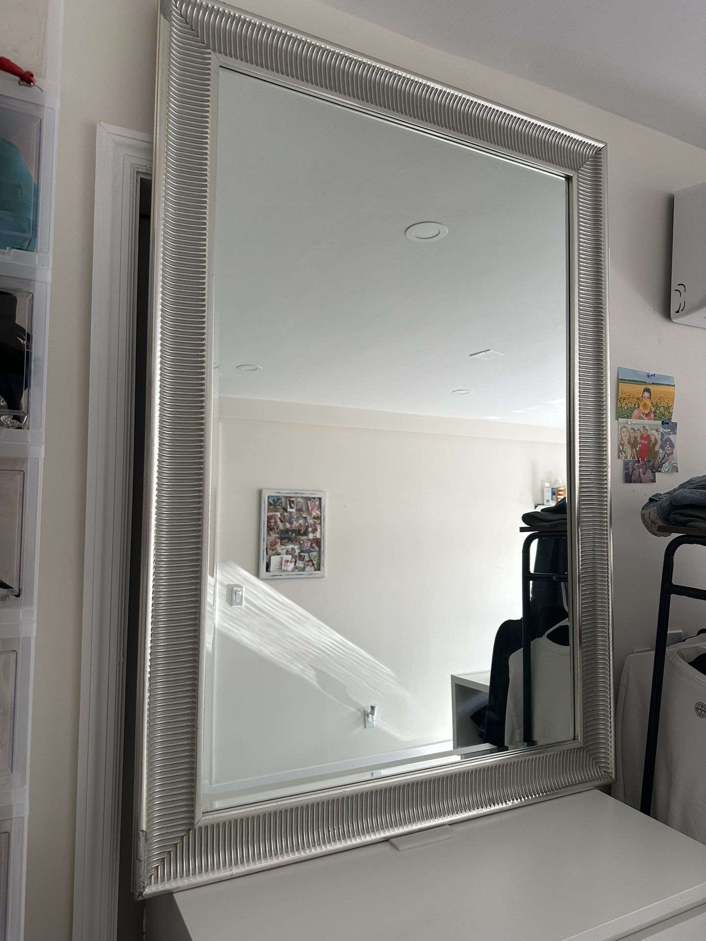 Large Mirror  Silver Frame 