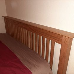 Queen mission style oak bedroom set