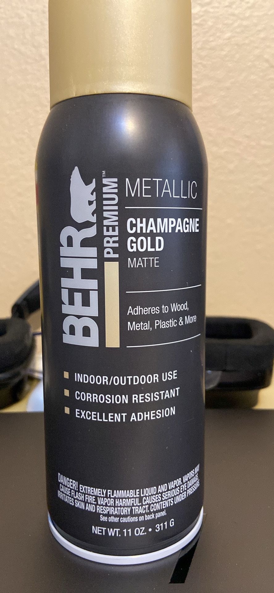 Behr premium spray paint (champagne gold)