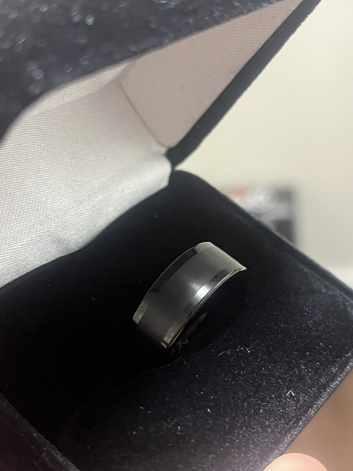 Black Tungsten Men Wedding Band Never Worn Size 10