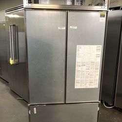 Sub Zero 42” Wide Panel Ready Built In French Style Refrigerator 