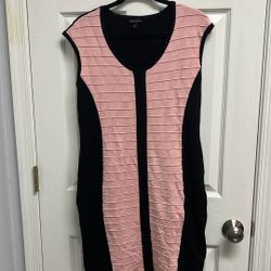 Pink/black Sweater Dress