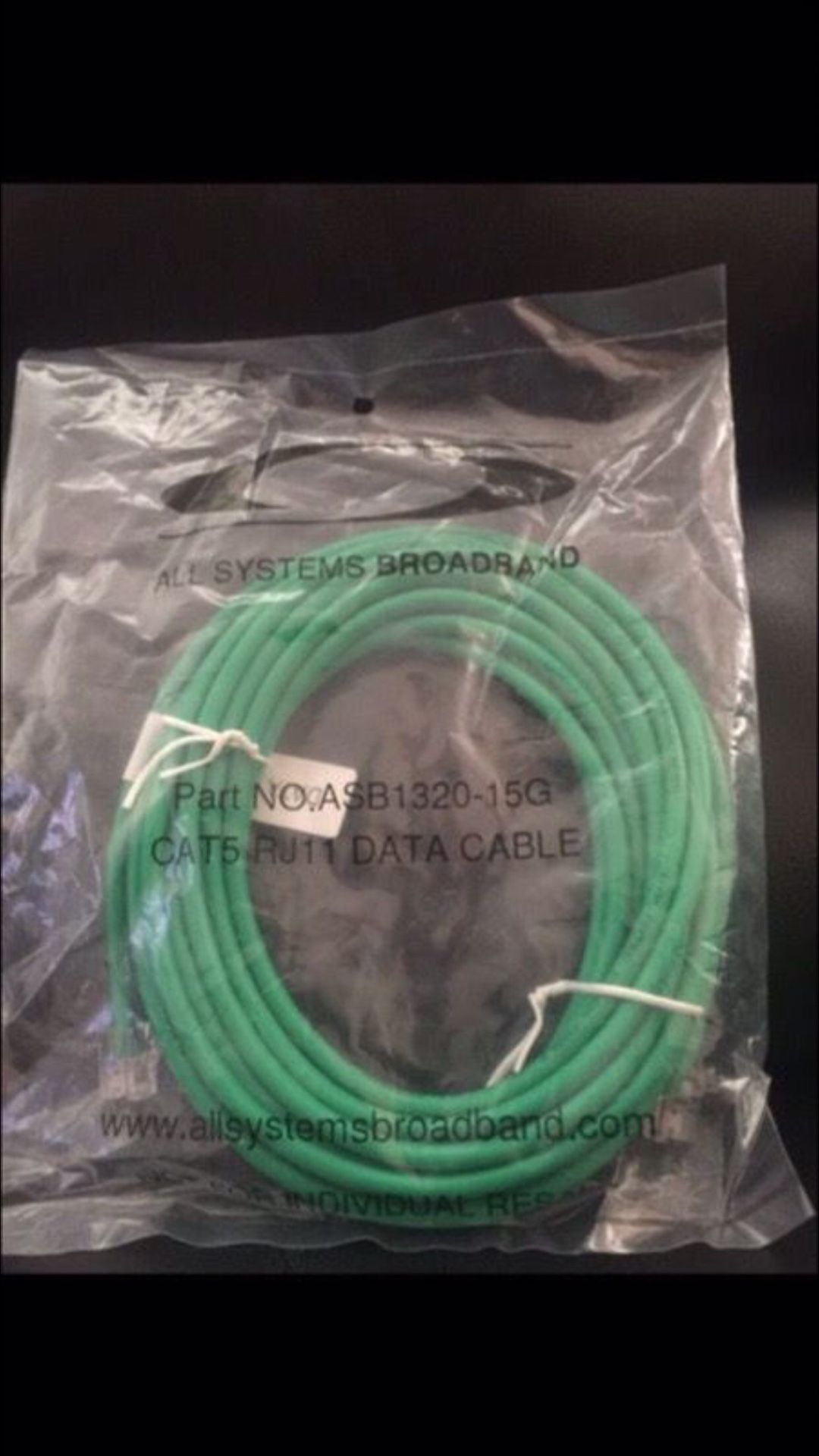 2 FOR $5 OR 5 FOR $10...... BRAND NEW CAT5 RJ-11 DATA CABLES FOR VOICE AND DATA SYSTEMS.... ALSO COMPATIBLE WITH DSL MODEMS FOR AT&T, TIME WARNER, VE