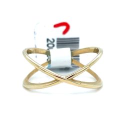 14Kt Yellow Gold Open X Ring 1.70g Size 7 200658/29