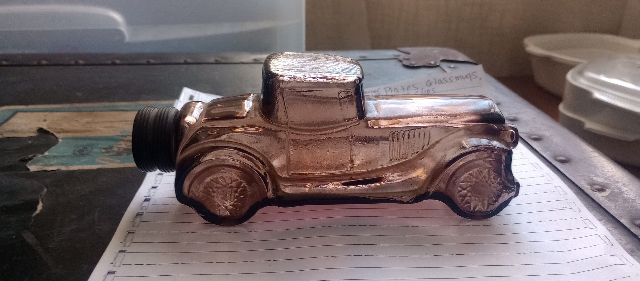 AVON Vintage Collector Glass After Shave Car Design Decanter