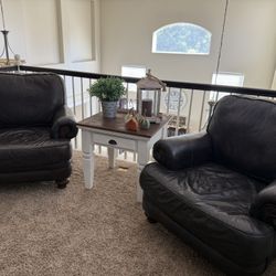 Chairs (2) With A Side Table And Sofa Table 