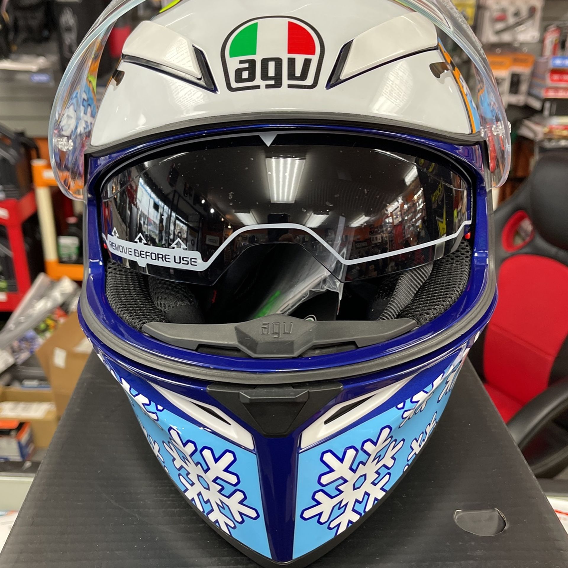 Agv K3sv Wintertest Blue AGV K3SV Rossi Winter Test 2016 Size MS