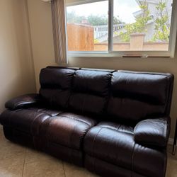 Brown Leather Couch