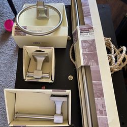 Brush Nickel Bathroom Set - Target