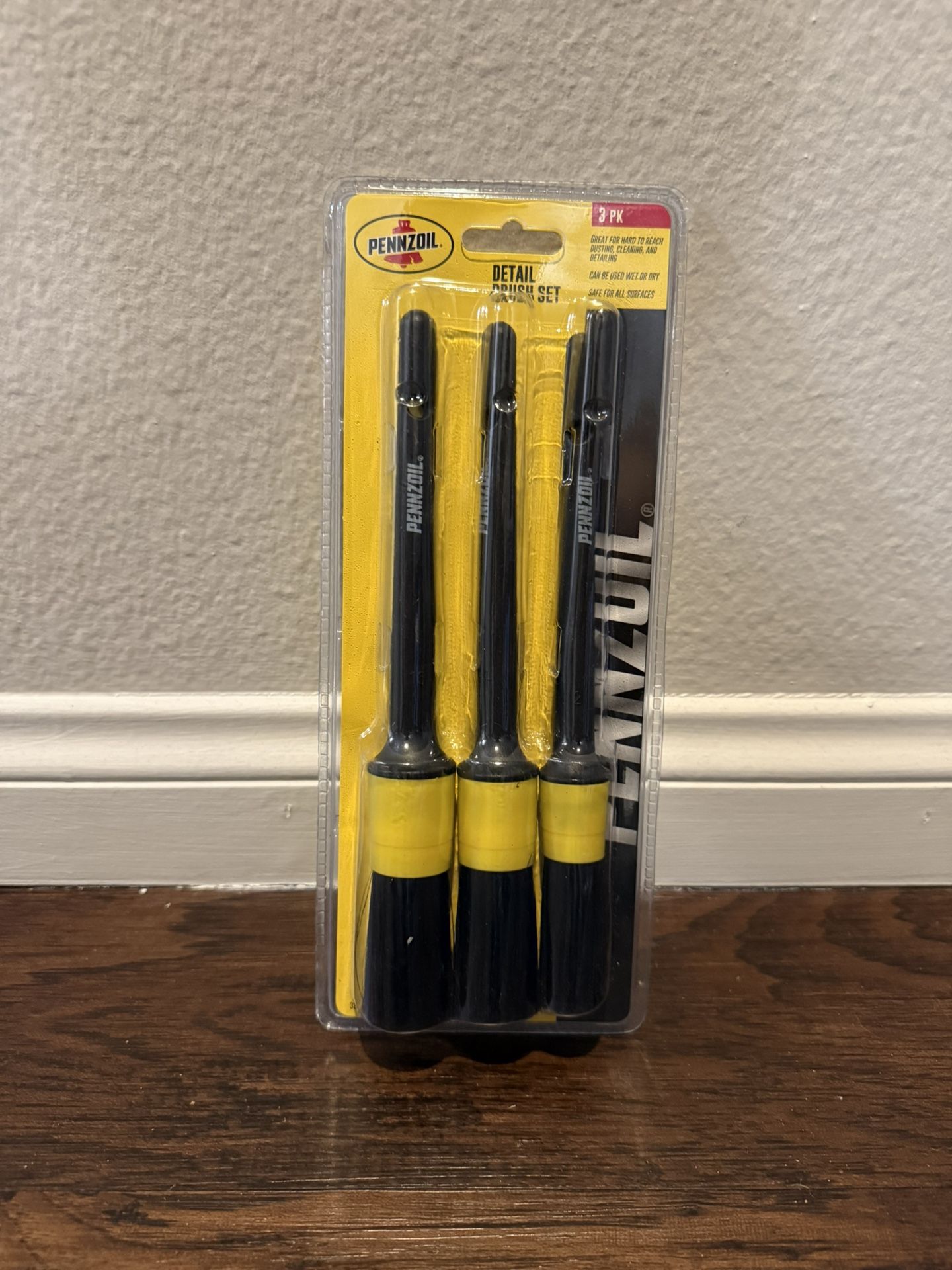 Pennzoil 3-Piece Car Detailing Brush Set – New & Sealed
