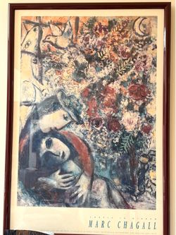 Professionally framed Marc Chagall print, “Couple in Window”