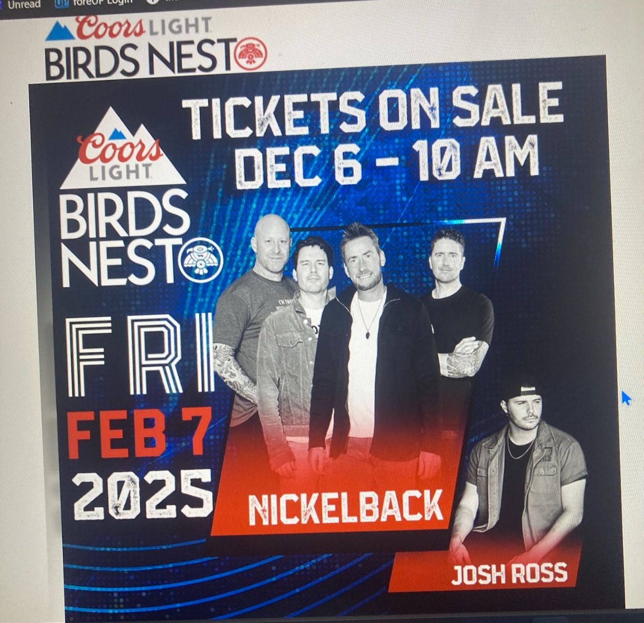NICKELBACK VIP - I NEED 2 TIX
