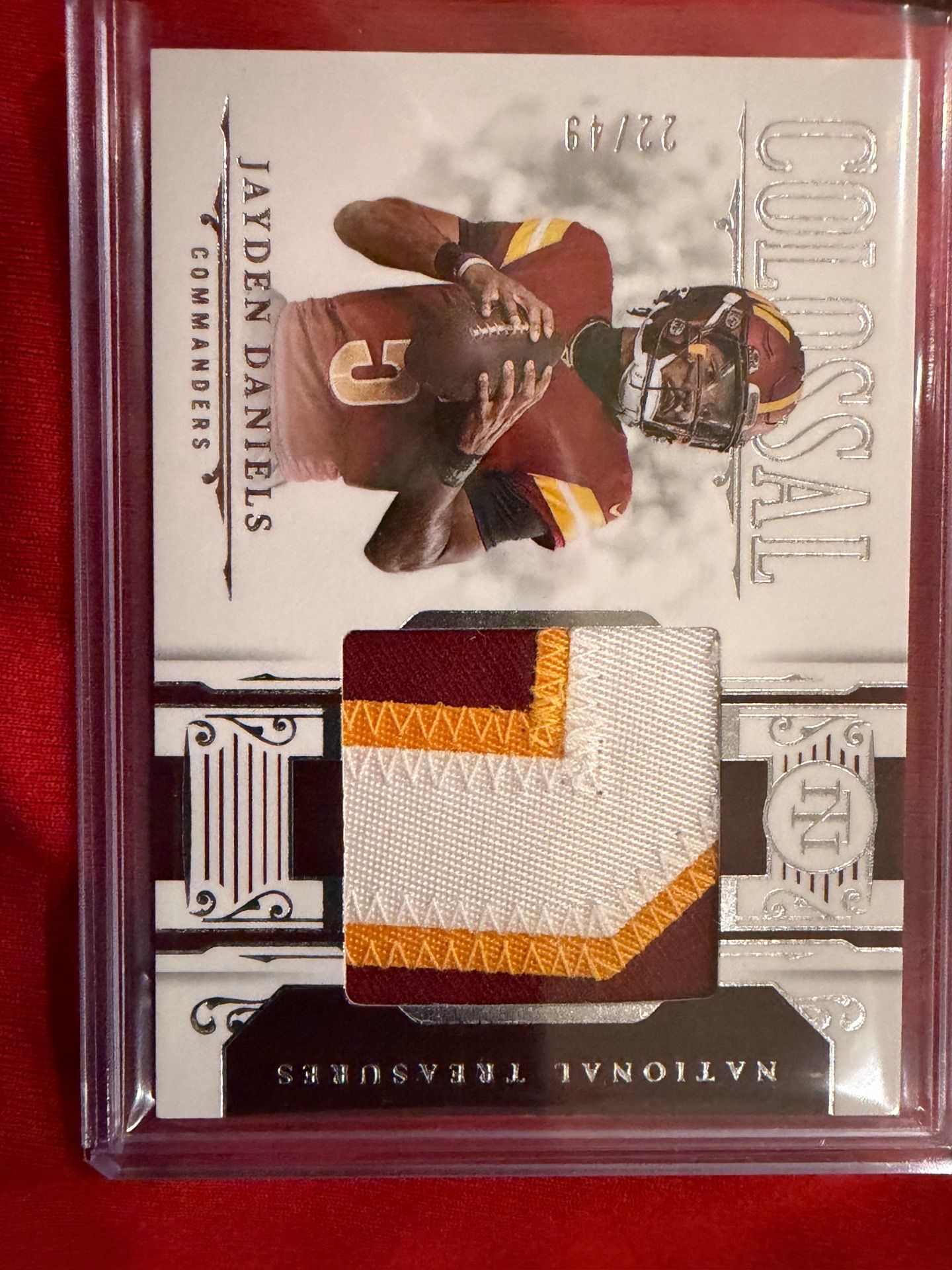 2025 Jayden Daniels National Treasures COLOSSAL #/49